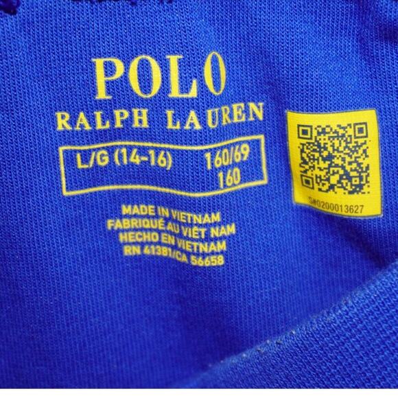 Polo Ralph Lauren Kids Jogger Sweatpants L 14-16 Blue Rainbow Logo - Picture 5 of 8